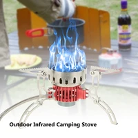 3500w mini outdoor stove ultralight infrared camping stove portable furnace collapsible windproof gas stove for cookout picnic