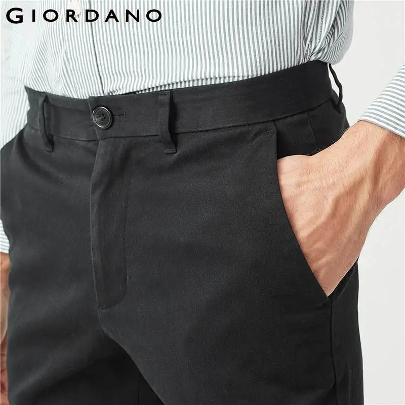 Giordano мужские брюки эластичные средней высоты с застежкой-молнией на пуговицах