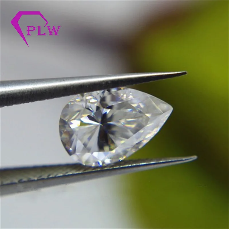 Оптовая цена D цветной синтетический Муассанит 0 85 карат 5*7 мм VVS 3ex грушевидной