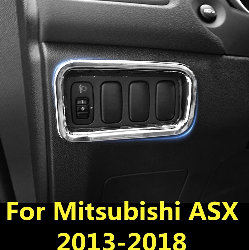 Для Mitsubishi ASX 2013 2018 Бесплатная доставка Хромированная Внутренняя регулировка фары