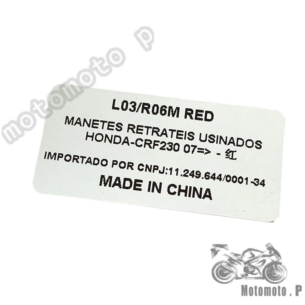 Мотоцикл с ЧПУ Поворотные сцепные рычаги подходят для Honda CRF 230 CRF230 2007 2015 уличные