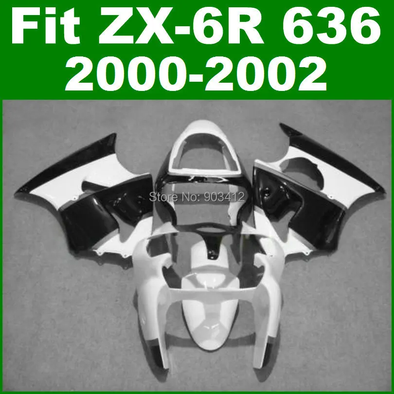 

Бело-черные Обтекатели для Kawasaki 2000 2001 2002 ZX6R комплект обтекателей Ninja ZX 6R 636 00 01 02 комплекты обтекателей ZX636 D4Q6