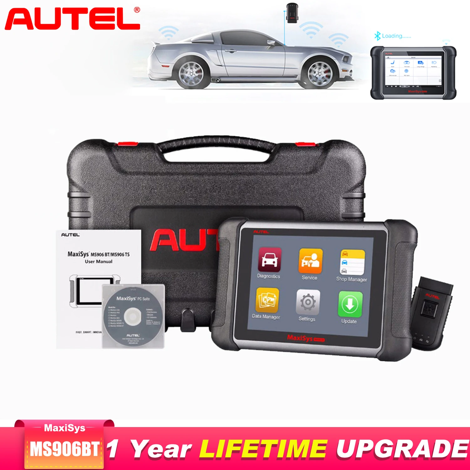 Autel Maxisys MS906BT диагностический автомобильный инструмент OBD2 сканер ключ