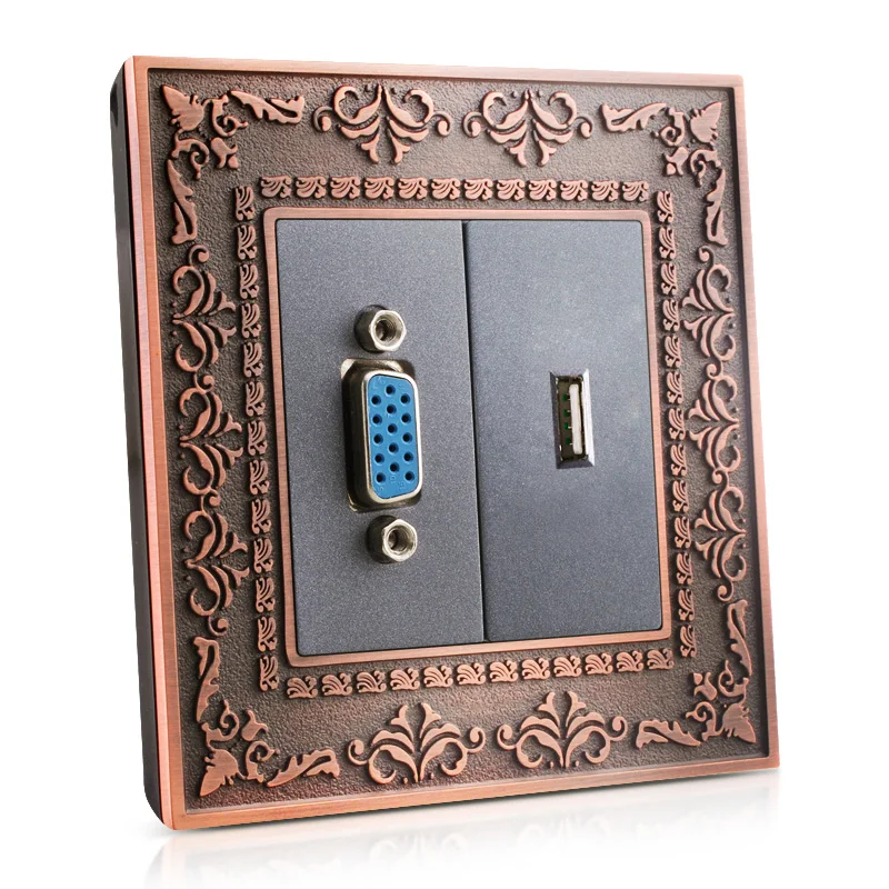 Отлично переключатель лиса гнездо панели 15 контактному VGA + USB 4D тиснением