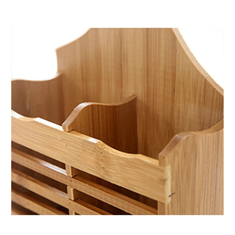 Бамбуковая кухонная многофункциональная стойка для хранения столовых