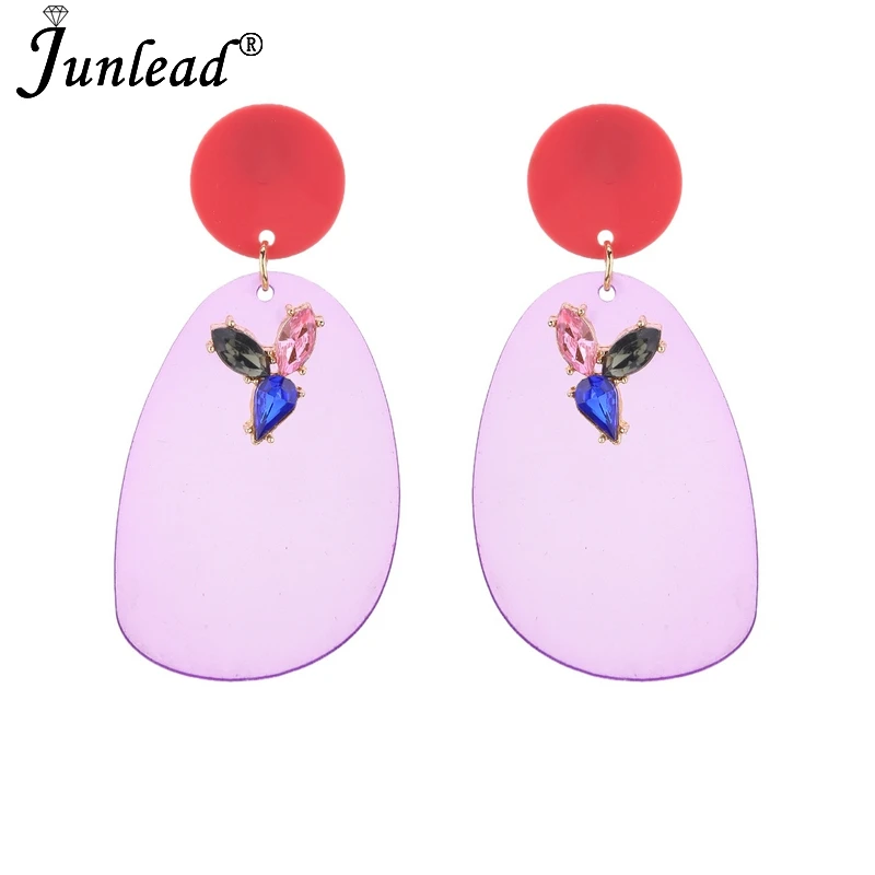 Женские серьги капельки Junlead прозрачные разноцветные из смолы для свадьбы