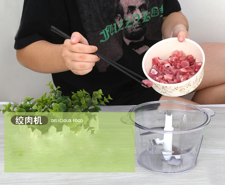 2Л мощная электрическая мясорубка многофункциональный бытовой измельчитель кухонный комбайн из нержавеющей стали мясорубка блендер измельчитель