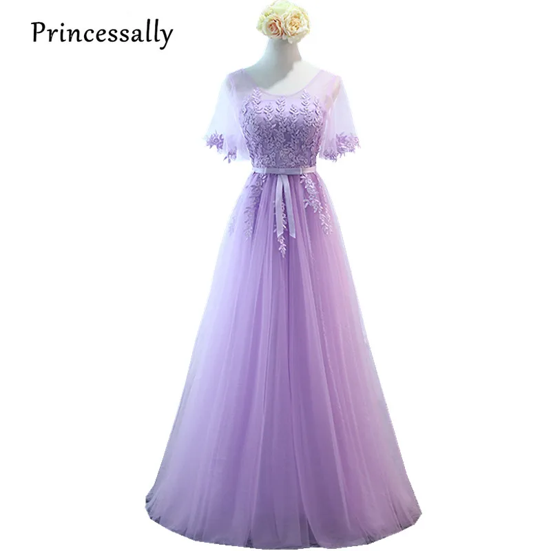Robe De Soriee новые лиловое платье подружки невесты фиолетового цвета для девочек с