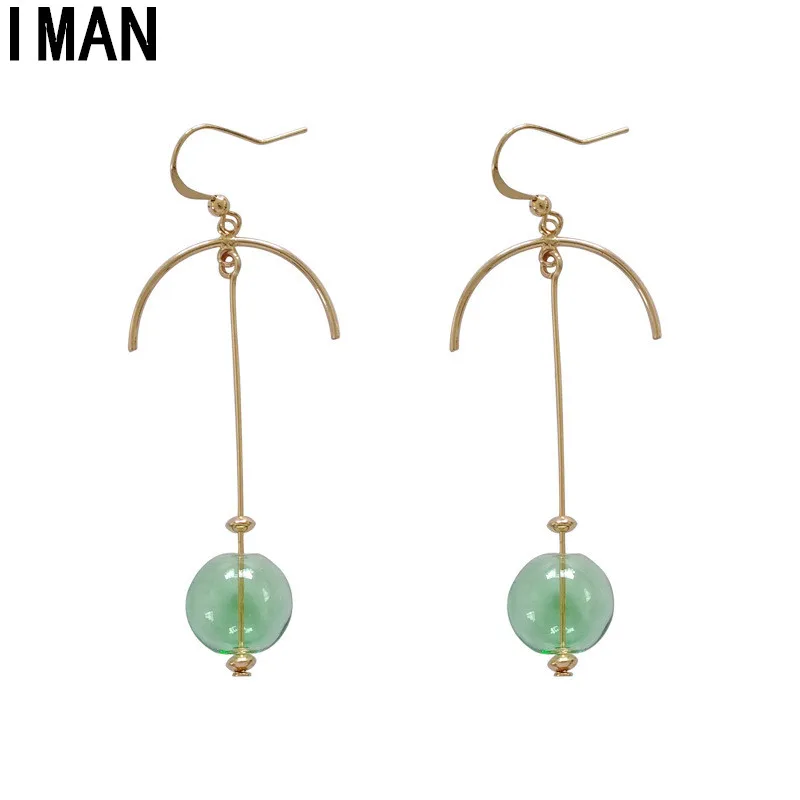 South Korea contracted creative fashion earrings wholesale geometric circular triangle gas bubbles ear ring | Украшения и