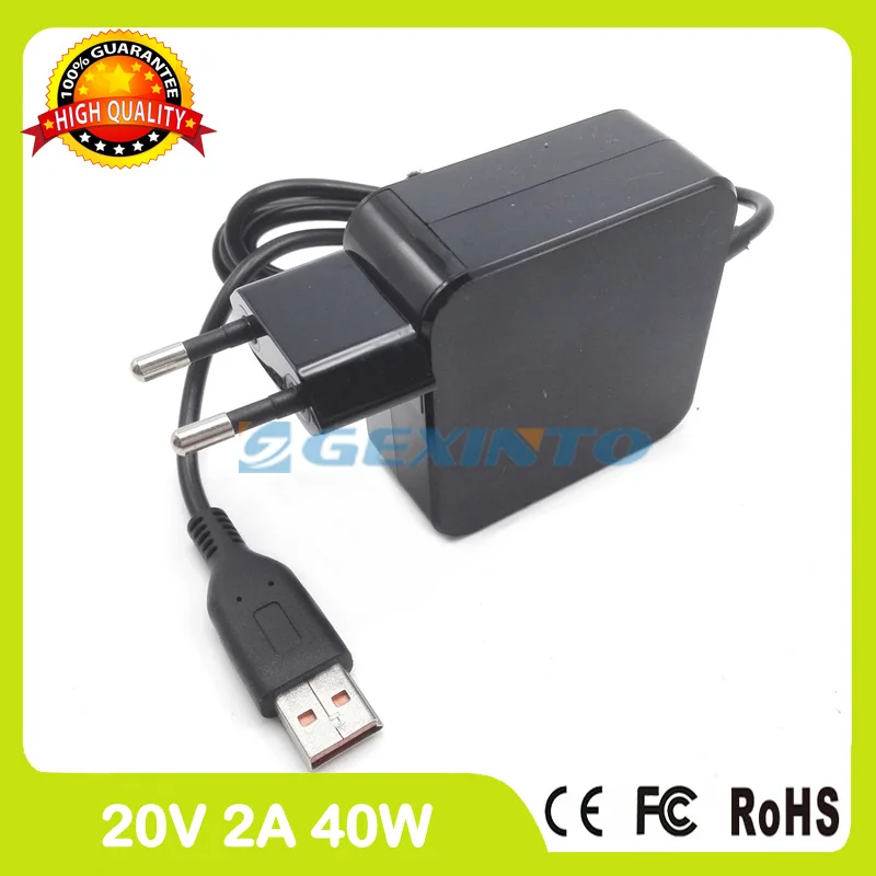 20V 2A 40W адаптер переменного тока зарядное устройство для ноутбука Lenovo Yoga 3 Pro 13
