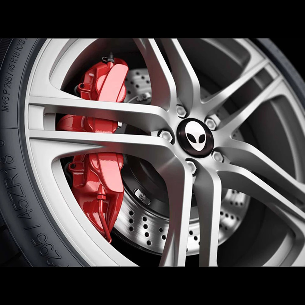 4 шт. 56 мм 3D значок на рулевое колесо Alien Car Steering Wheel Center наклейка колпачок эмблема