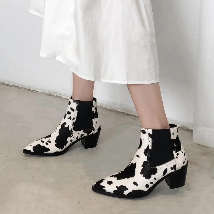 MLJUESE/женские ботильоны из конского волоса Цвет Черный Зимние короткие плюшевые