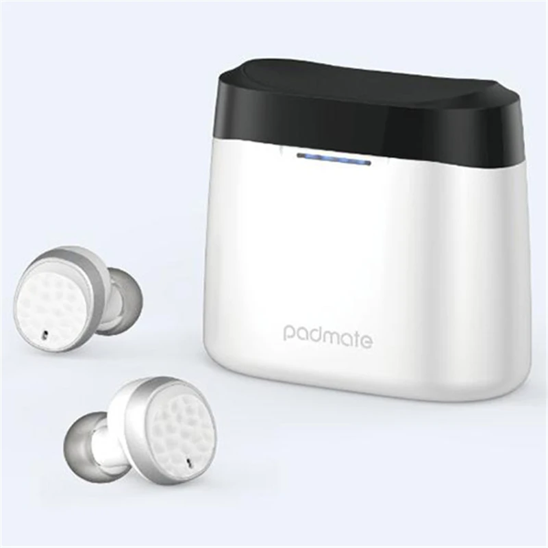 Padmate T5 наушники-вкладыши TWS с Беспроводной Bluetooth наушники стерео звук наушники IPX6 Водонепроницаемый сенсорный Управление с зарядный чехол для телефона