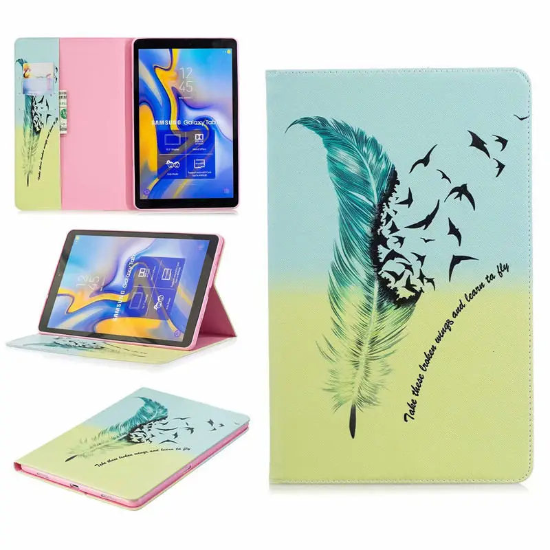 Флип-чехол с изображением совы медведя для samsung Galaxy Tab A A2 10," T590 T595 T597 SM-T595, умный чехол, чехол для планшета, спящий режим, подставка - Цвет: 03