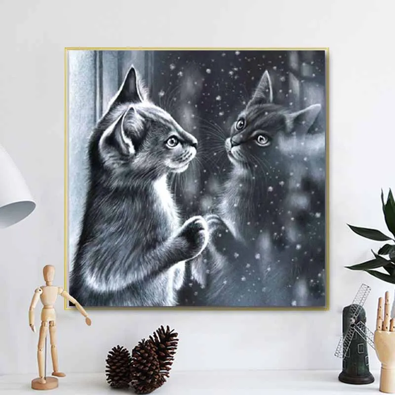 Алмазная мозаика для украшения кошек 5d diy подарок алмазная вышивка стразы