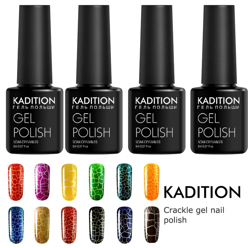 KADITION Lucky трещина гель Лаки Soak Off трещин 8 мл лак для ногтей маникюр Книги по
