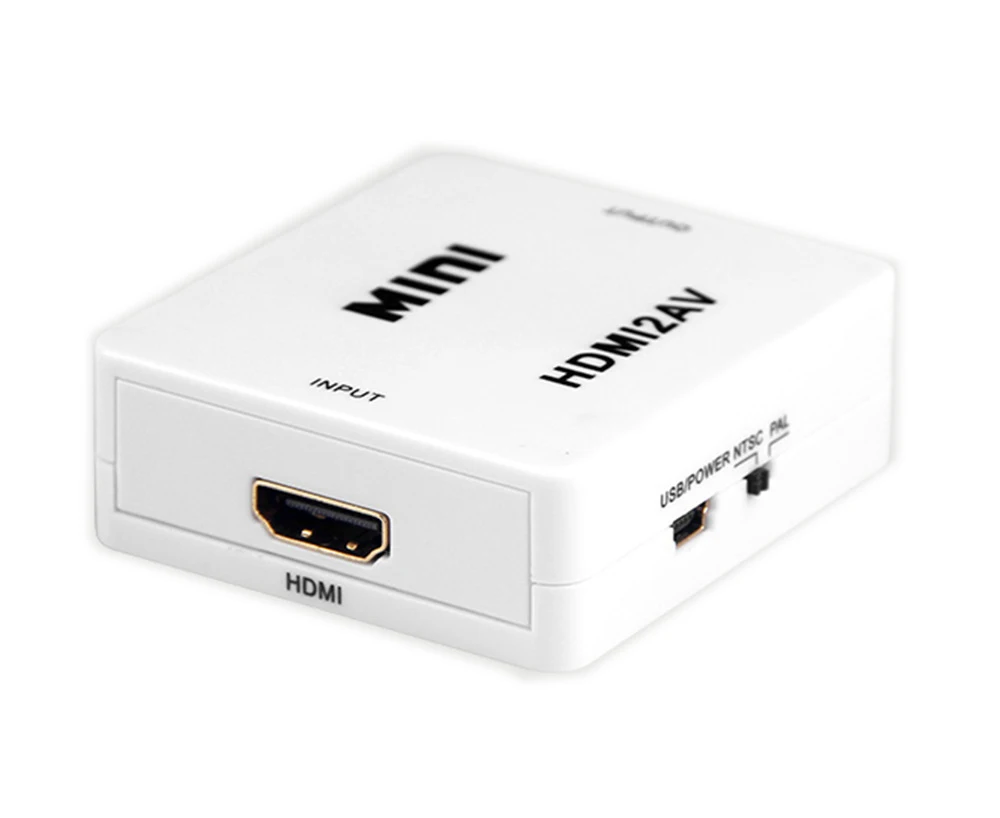 Адаптер преобразователь hdmi av HD видео с HDMI на RCA AV/CVSB L/R 1080P HDMI2AV поддержка NTSC PAL