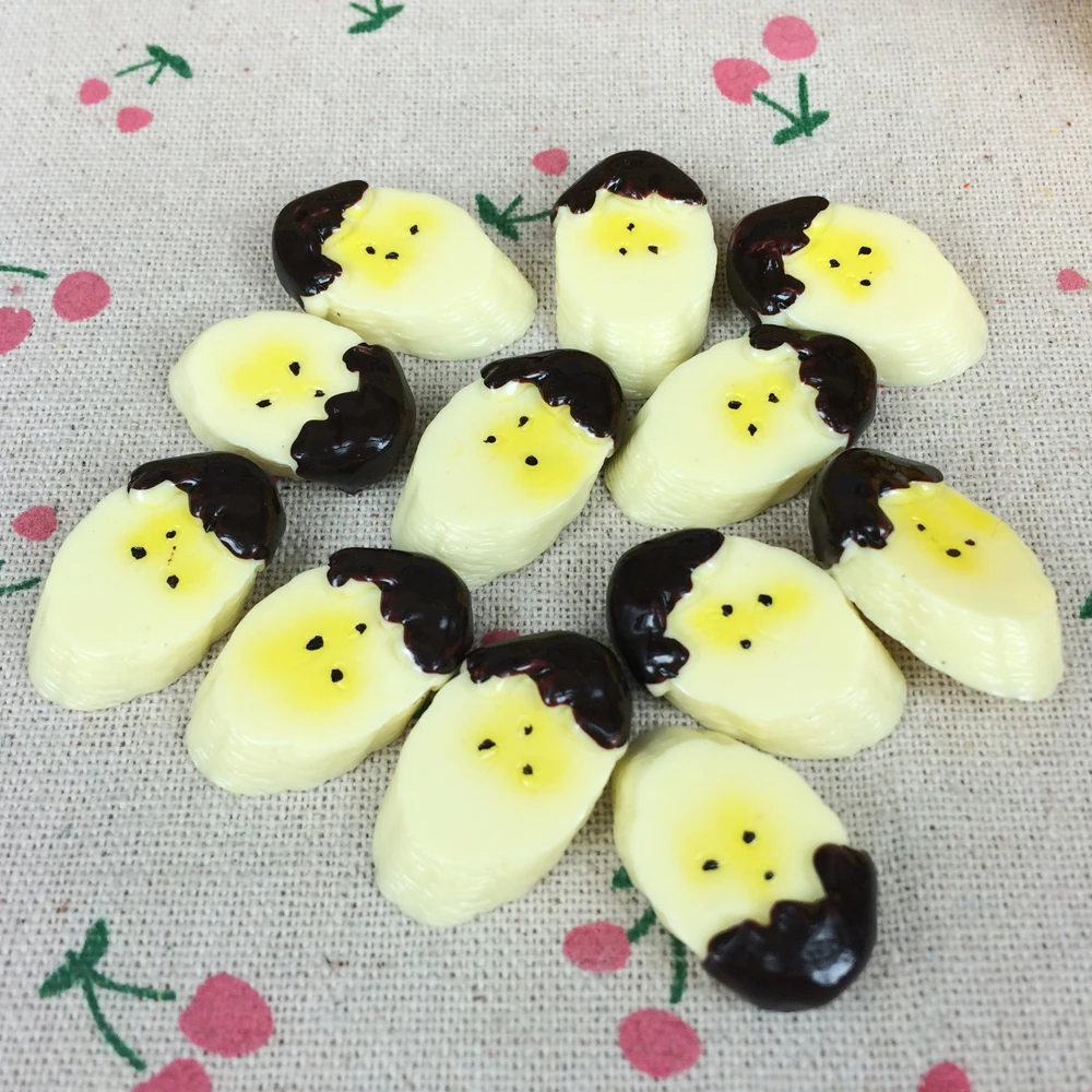 10 шт. плоский задник из смолы кабошон миниатюрный поддельный еда банан Сделай Сам