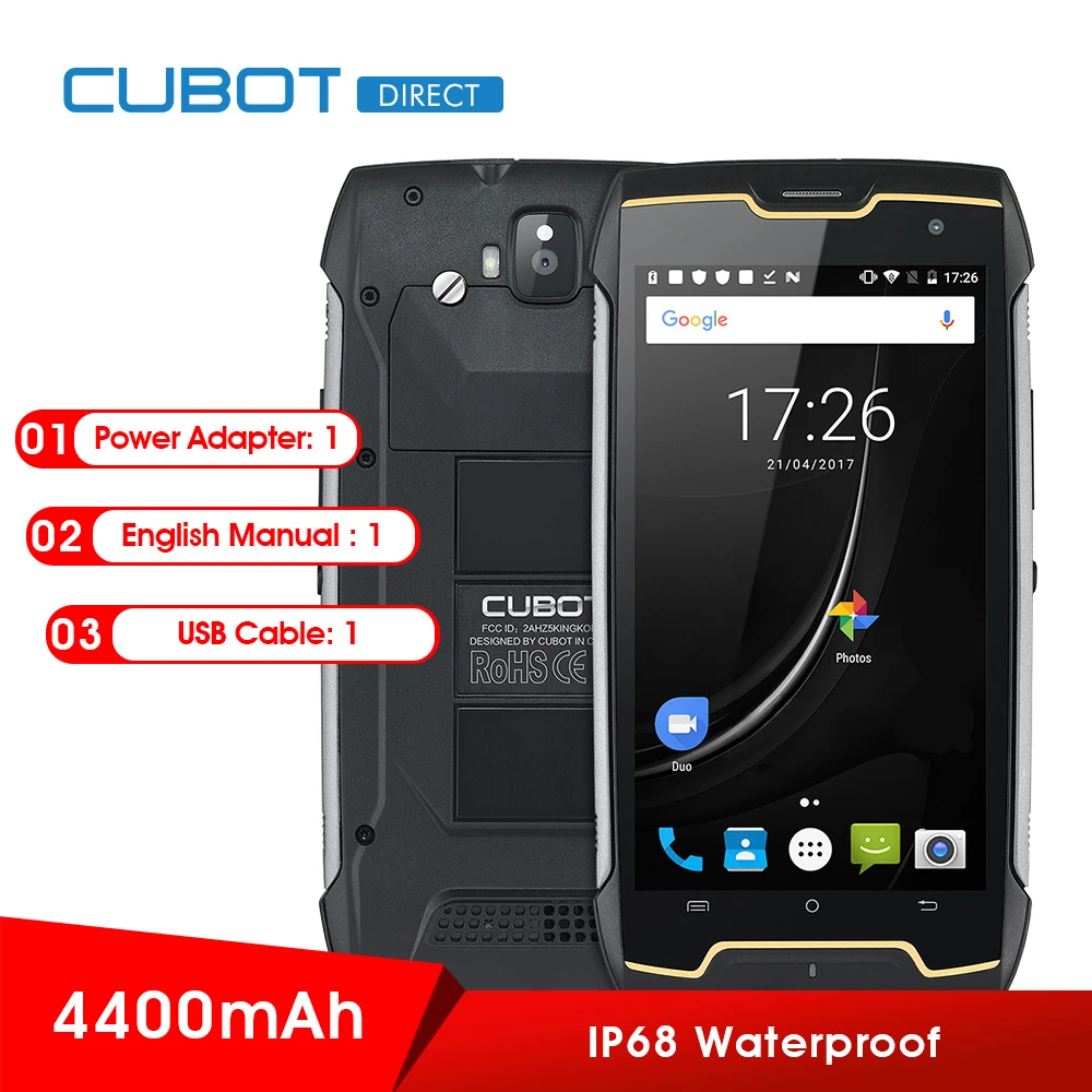 Оригинал CUBOT Kingkong смартфон 3g Android7.0 IP67Waterproof 5 0 дюйма MTK6580 Quad Core1. Hz 2 ГБ Оперативная
