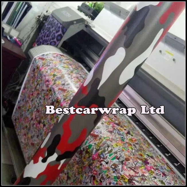 Маленькая красная Тигровая Арктическая камуфляжная виниловая пленка с выпуском