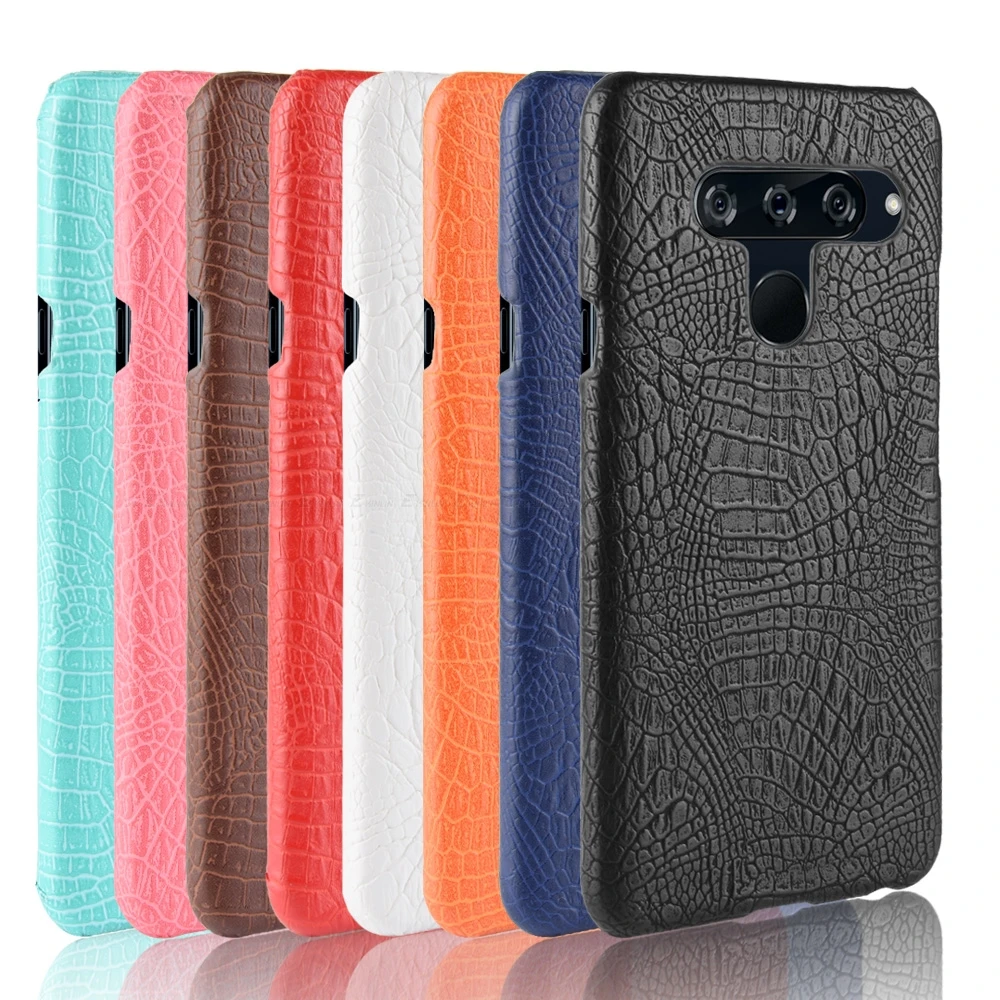 Змеиная крокодиловая задняя крышка кожаный чехол для LG V50 5G V40 V30S V30 G8S G8 G7 Plus ThinQ Q8 Q7
