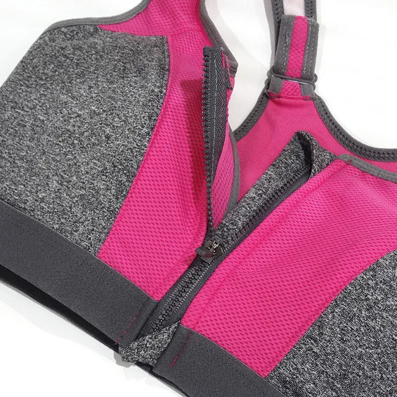 Спортивный бюстгальтер JINXIUSHIRT высокая эластичность на молнии для фитнеса