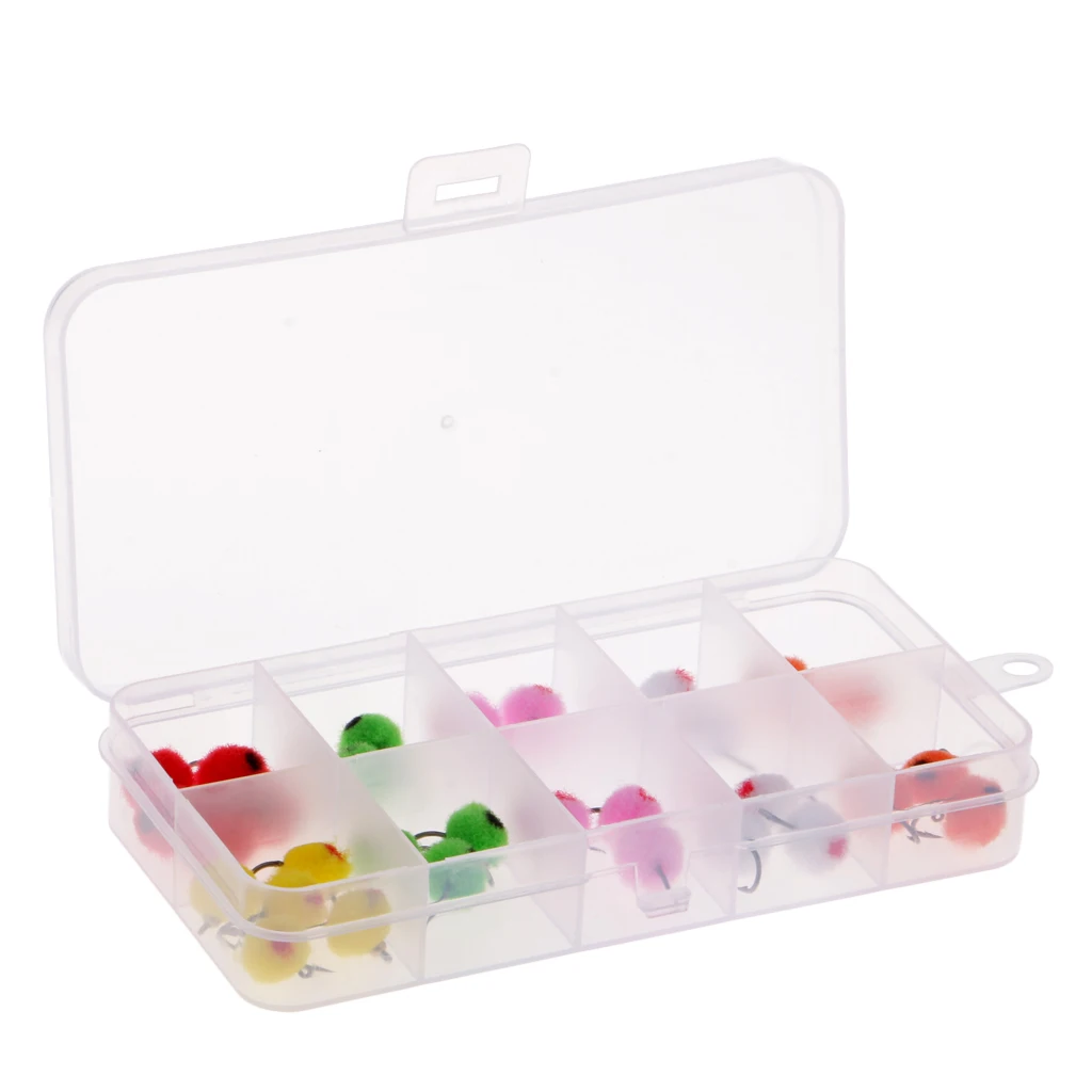 36 pcs Fly Fishing Flies Glo Bug Egg Patterns Lures Artificial Tackle Box Accessories 6 Mixed Color | Спорт и развлечения