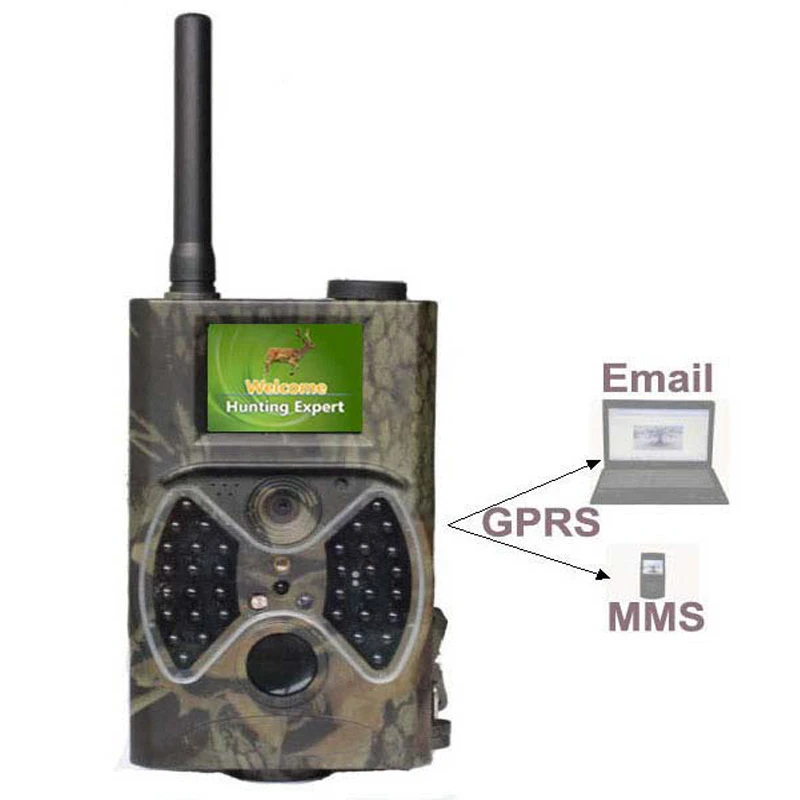 (1 комплект) Цифровая инфракрасная фотоловушка 3G/GPRS/MMS с видеозажимами 1080P HD и