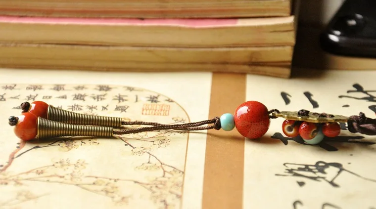 Женское ожерелье с подвеской из сплава и керамики модный свитер веревкой фарфора