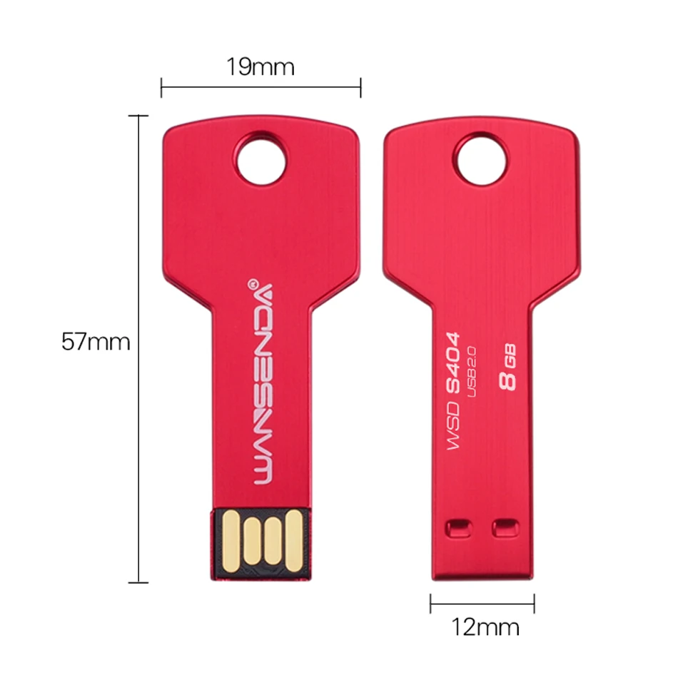 Wansenda металлический USB флеш накопитель 16 ГБ 32 64 128 ГБ|USB флэш-накопители| |