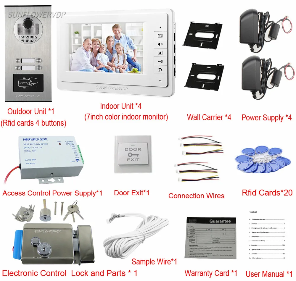 Video Intercom For The Apartment Of 4 Units 7