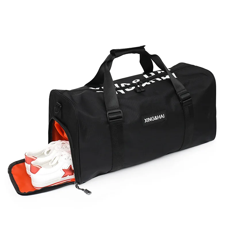 Fitness bag female clothes men's shoes organizer waterproof nylon shoulder large capacity travel hand luggage for boarding | Багаж и