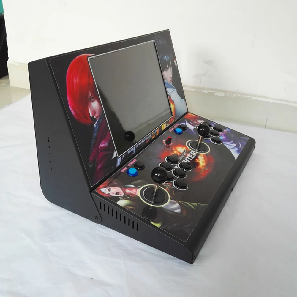 15 дюймов настольный ЖКД аркадная игра машина с игрой 2222 в 1 jamma board 2 игрока Настольный аркадный горизонтальный игровой шкаф