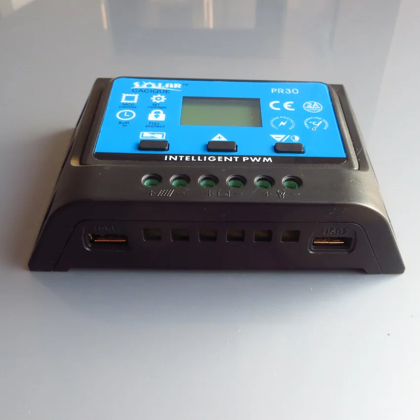 1 шт х 30A PR3030 12 V/24 V линейный ШИМ регулятор панель солнечных батарей с зарядным