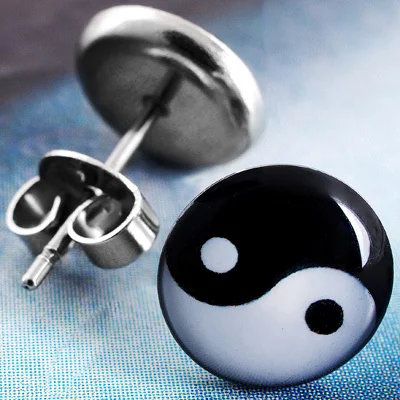 Горячая Распродажа 18 пар круглые серьги гвоздики Инь Янь модные ювелирные