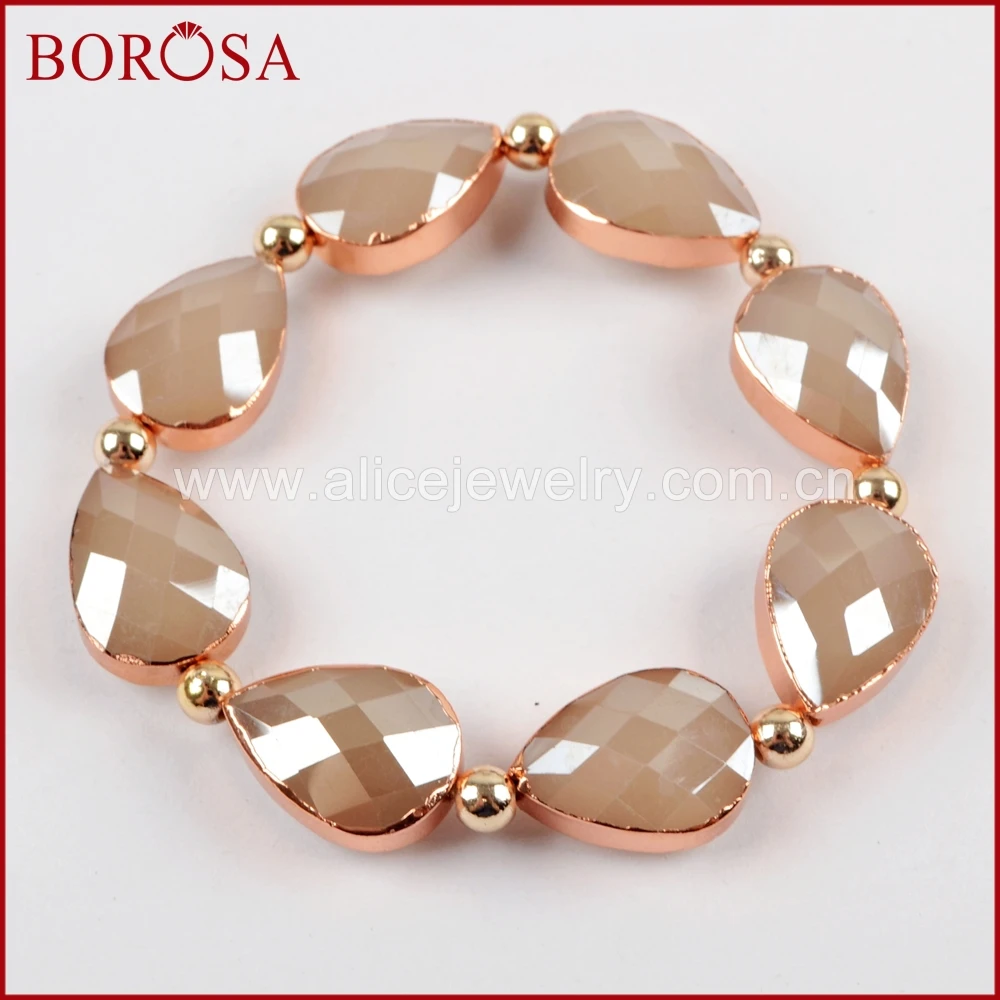 BOROSA 5 шт. натуральные многоцветные ограненные камни квадратный/подвеска