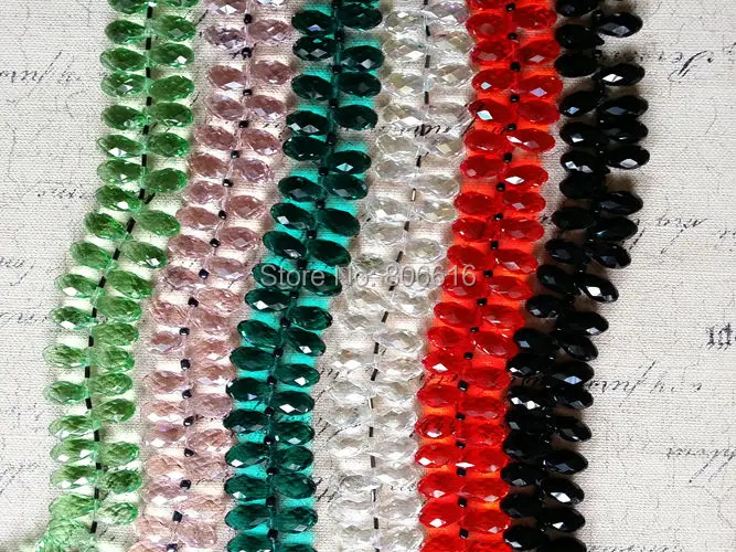 

100Pcs Mix 6 Colors 20*10MM Water Drop Crystal Loose Strand Jewelry Beads Findings & Accessories