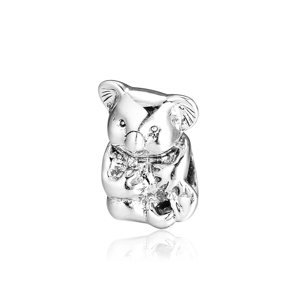CKK Fit Pandora Браслеты коала амулеты 925 оригинальные бусины из стерлингового серебра