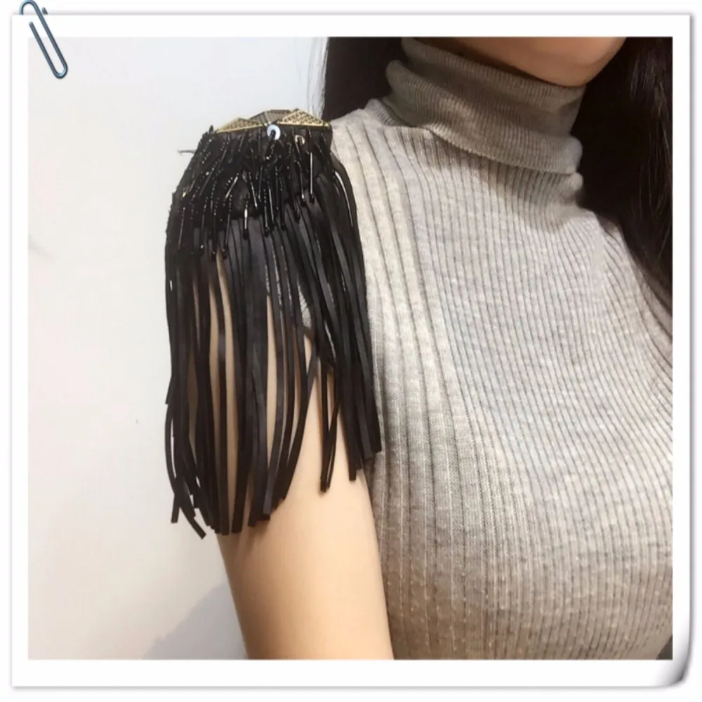 Изысканное пальто в стиле панк 2 шт./лот брошка с кисточками жетоны длинные