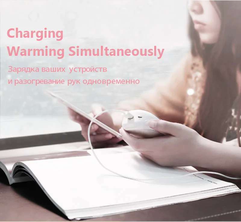 PISEN Карманный Теплеть Руки Теплая Портативный Power Bank 7500 мАч Аккумуляторная Электрический Нагреватель Открытый Зарядное Устройство для Телефонов Таблетки