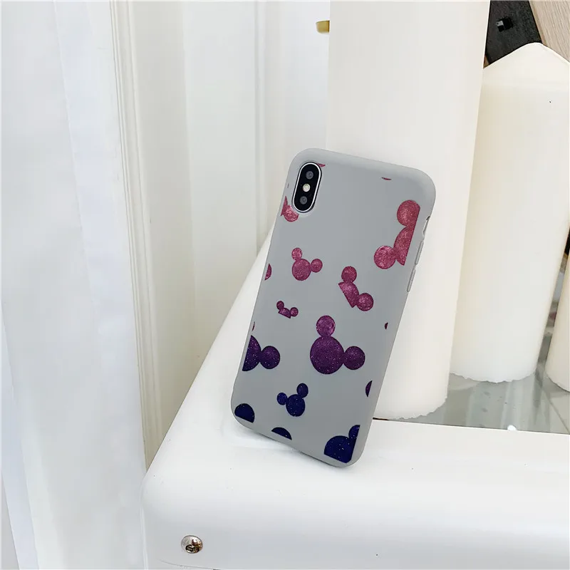 Luxury Cute Mouse Head Design Pattern Soft TPU Full Coverage Shell Cover for iphonex 7 8 6 6s Case iphone XS XR xsmax |