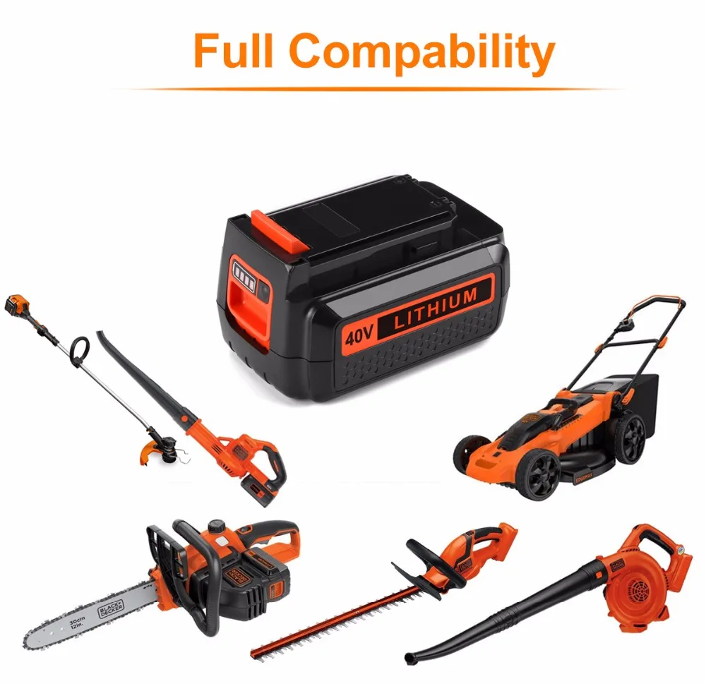 Для Black & Decker 40V 2000mAh литий ионная аккумуляторная батарея LBXR36 BL2036 LBX2040 LST136 LST420 LST220|for