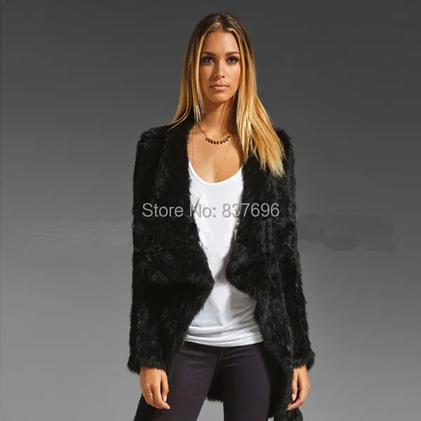 New style Free Shipping Really Rabbit Fur Knitted Long Coat Release Lapin Garment Jacket High Quality Outwear Vest | Женская одежда