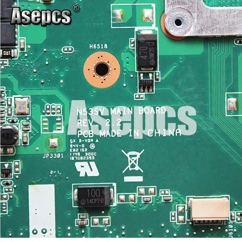 Asepcs N53SV материнская плата для ноутбука ASUS N53SN N53SM N53S N53 тест оригинальная GT50M