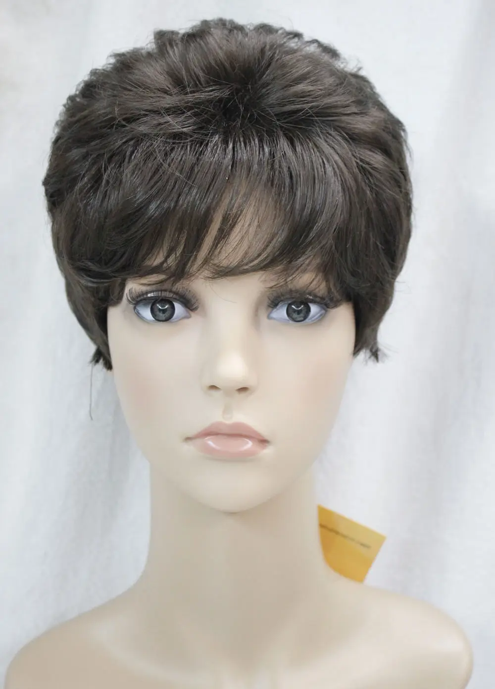 Бесплатная доставка USPS к США Темно Коричневый Короткие Вьющиеся Женщины Дамы Daily