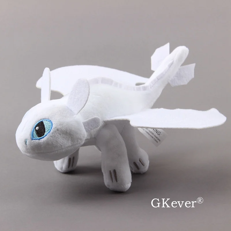 Light Fury 40 cm Как приручить дракона Беззубик и светильник Fury Плюшевые игрушки куклы крутые мягкие животные 25-55 см 5 размеров детский подарок - Цвет: Light Fury 40 cm