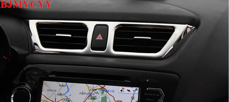 Автомобильный Стайлинг BJMYCYY украшение для кондиционера хромированный kia k2 rio 2011