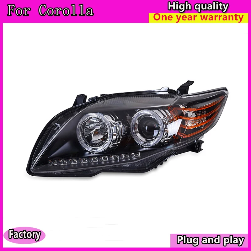 

Car Styling For Toyota Corolla Headlights 2008-2010 Altis LED Headlight DRL Bi Xenon Lens High Low Beam Parking Fog Lamp
