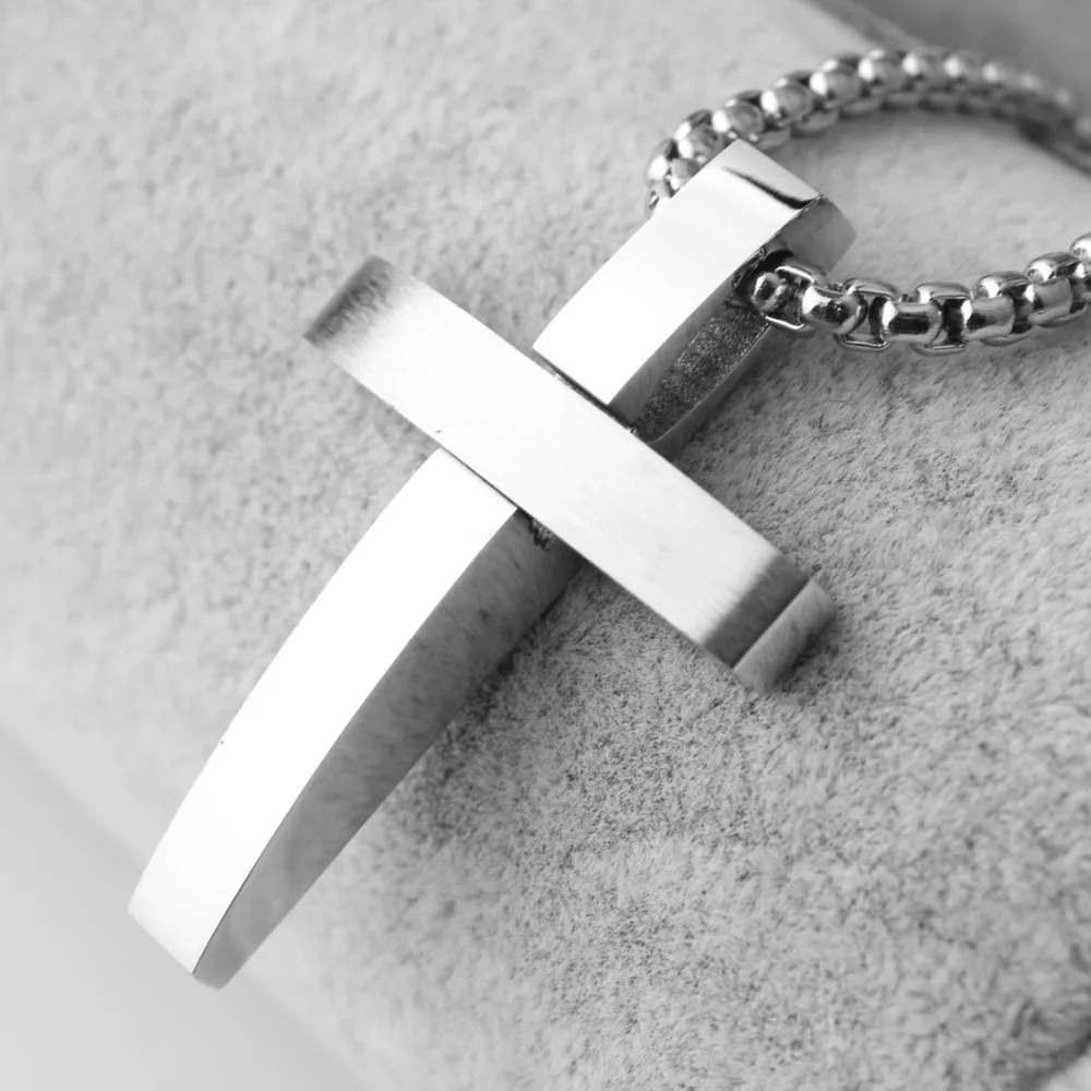 Высокое качество мужской унисекс кулон ожерелье из нержавеющей стали серебряный