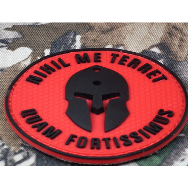 Molon Labe значок ничего не пугает меня nihil Me terret тактический боевой дух армии США ПВХ Чемпион значки на одежду шапки